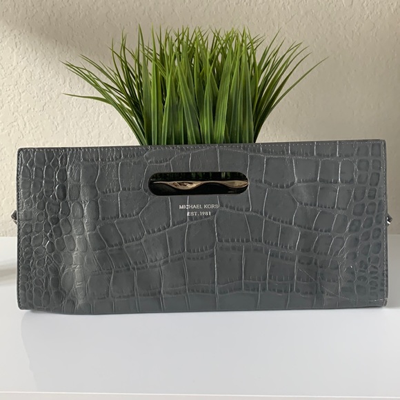 Michael Kors Gray Clutch/Shoulder Purse - Picture 3 of 10